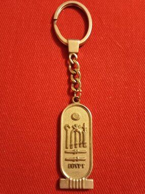 Egypt Cartouche Hieroglyphics Metal Keychain